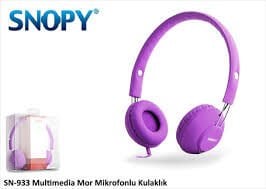 SNOPY SN-933 BAŞÜSTÜ TEK JAKLI MİKROFONLU KULAKLIK