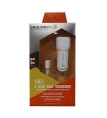 MEGATECH T05 2USB 3.4A BEYAZ ARAÇ ÇAKMAKLIK ŞARJ CİHAZI