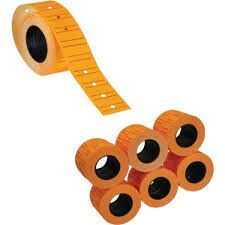 TANEX 12X21MM TANEX ÇİZGİLİ FOSF.TURUNCU FİYAT ETİKETİ