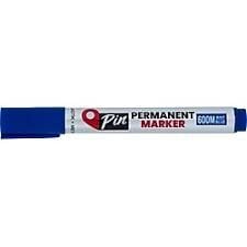 PİN PERMANENT MARKÖR YUVARLAK UÇ 600 MAVİ