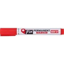 PİN PERMANENT MARKÖR YUVARLAK UÇ 600 KIRMIZI