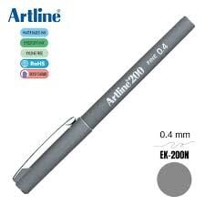 ARTLINE 200N KEÇE UÇLU YAZI KALEMİ 0.4MM GRİ