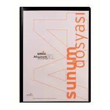 UMIX 80LI SİYAH ÖNDEN CEPLİ SUNUM DOSYASI U1106P-Sİ