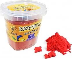 LİNO KİNETİK KUM 500 GR KIRMIZI KOVA