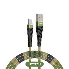 HYTECH HY-X275 1.2M 3A MİCRO USB KAMUFLAJ DESENLİ KILIFLI YEŞİL DATA ŞARJ KABLOSU
