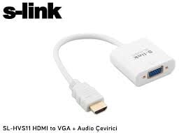 S-LİNK SL-HVS11 HDMI ERKEK TO VGA DİŞİ+AUDİO