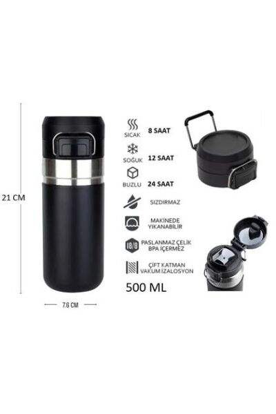 GLOBOX TERMOS BS264-1 SİYAH 500ML