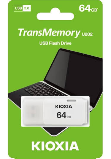 KIOXIA 64GB U202 BEYAZ USB 2.0 FLASH BELLEK