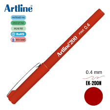 ARTLINE 200N KEÇE UÇLU YAZI KALEMİ 0.4MM KOYU KIRMIZI