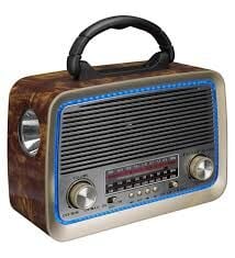 MİKADO MDR-99 AHŞAP USB-TF DESTEKLİ BULETOOTH FM 3 BAND RADIO