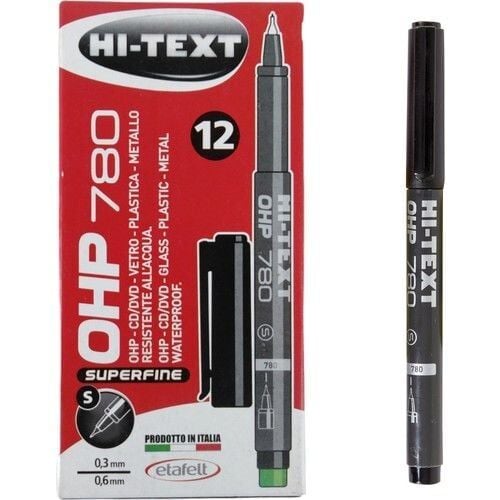 HI-TEXT ASETAT KALEMI 780 S SIYAH