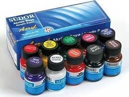 SÜDOR SD122 10 RENK AKRİLİK BOYA SETİ