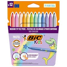 BİC KEÇELİ BOYA KALEMİ KİD COULEUR PASTEL 12 RENK