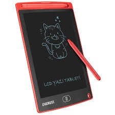 EVEREST EV-DY100 8,5'' KIRMIZI TEK TUŞLA SİL DİJİTAL YAZI TAHTASI