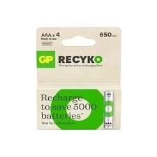 GP AAA 650MAH ŞARJ EDİLEBİLİR İNCE KALEM PİL 4 LÜ PAKET