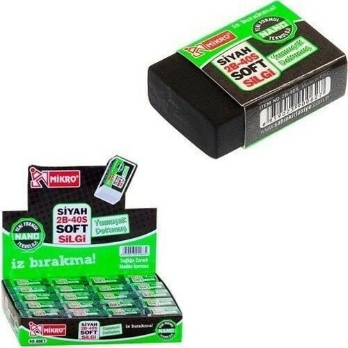 MİKRO SİLGİ 2B-40 SİYAH