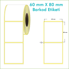 60x80 1000Lİ TERMAL BARKOD ETİKETİ