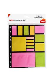 NOKİ MEMO COMBO 7 YAPIŞKANLI NOT KAĞIDI SETİ 12707