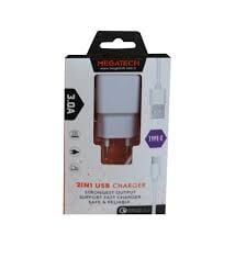 MEGATECH CC01 2IN1 5V-3.0A EV ŞARJ+TYPE-C KABLO HIZLI ŞARJ