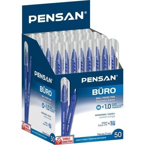 PENSAN 2270 MAVİ BÜRO TÜKENMEZ KALEM 1.0 MM 50Lİ PK