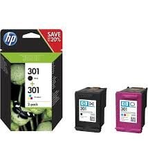 HP 301 BLACK-COLOR SİYAH RENKLİ MULTİ PAKET N9J72AE