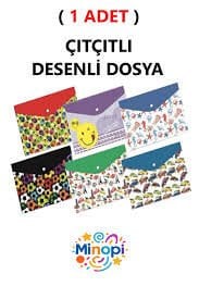 ONUR ÇITÇITLI DOSYA DAMLA DESENLİ KARIŞIK RENKLER