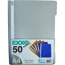 EXXO TTM105 METALİK GÜMÜŞ A4 TELLİ DOSYA