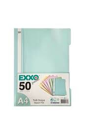EXXO TTRP100 PASTEL TURKUAZ A4 TELLİ DOSYA