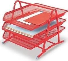 GIPTA F0002 KIRMIZI EVRAK RAFI 3 KAT HAREKETLİ