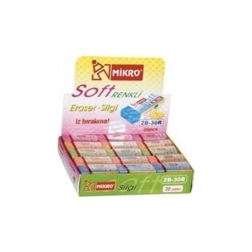 MİKRO SİLGİ 2B-30R RENKLİ SOFT