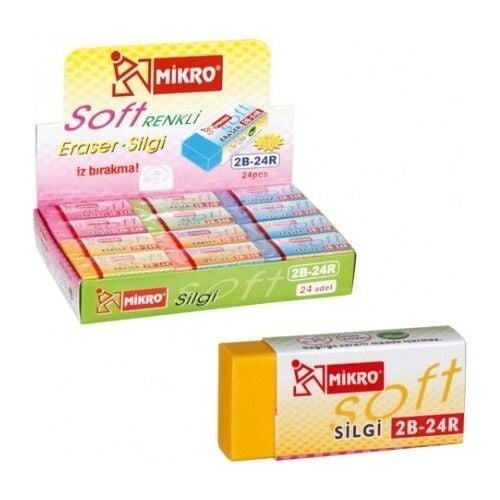 MİKRO SİLGİ 2B-24R RENKLİ SOFT