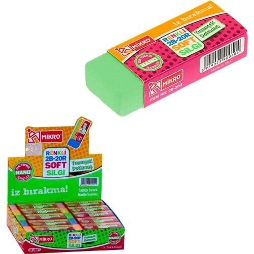 MİKRO SİLGİ 2B-20R RENKLİ SOFT