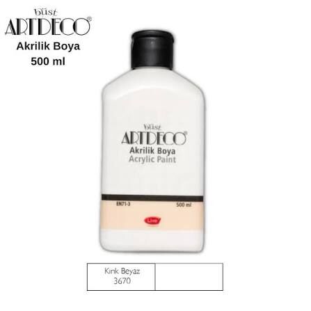 ARTDECO 3670 KIRIK BEYAZ AKRİLİK BOYA 500ML