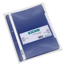 EXXO TELLİ DOSYA PLASTİK LACİVERT A4