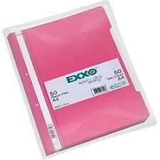 EXXO TTRP110 PASTEL PEMBE A4 TELLİ DOSYA
