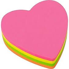 PIANO POST-IT 29 ŞEKİL (KALP-ELMA-YORK)