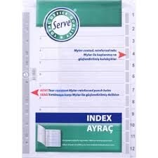 SERVE 5325 1-12 RAKAMLI ŞEFFAF AYRAÇ