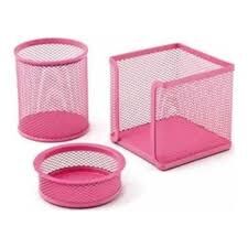 GLOBOX METAL OFİS SETİ PEMBE 3LÜ