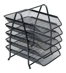 RUBENİS 9185 5 Lİ EVRAK RAFI METAL PERFORELİ SABİT SİYAH