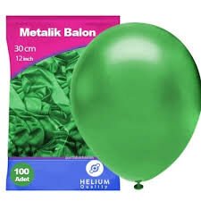 NEDİ BALON METALİK 12'' YEŞİL 100 LÜ