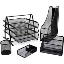 RUBENİS 9185 5 Lİ EVRAK RAFI METAL PERFORELİ SABİT SİYAH