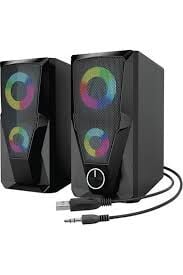 MİKADO MD-336 2.0 6WATT RGB LEDLİ SİYAH MULTİMEDİA USB SPEAKER