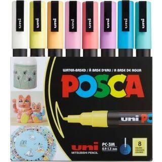 UNİ-BALL POSCA MARKÖRÜ PC-3M 8C ANA RENK 8 Lİ