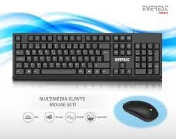 EVEREST KM-615 SİYAH USB COMBO KABLOLU Q KLAVYE+MOUSE SET