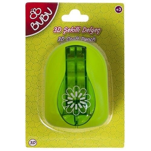 BU-BU 0022  ŞEKİLLİ 3D DELGEÇ ÇİÇEKLİ