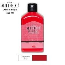 ARTDECO 3015 AKRİLİK BOYA 500ML ATEŞ KIRMIZI
