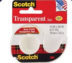 SCOTCH TRANSPARENT TAPE 12,7MM*7,62M