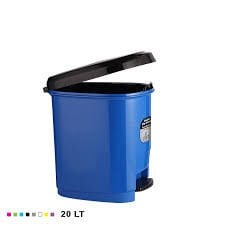 ARK ÇÖP KOVASI PLASTİK KAPAKLI PEDALLI 20 LT 1580