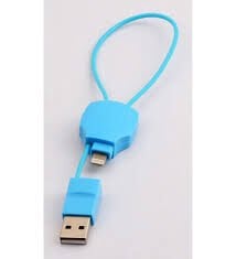 VCOM M533C MAVİ ÇİFT UÇLU İPHONE USB KABLO