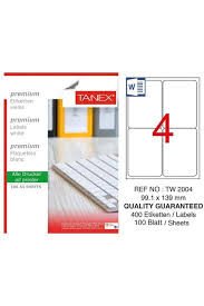 TANEX TW-2004 99,1x139 HAZIR 100LU ETIKET